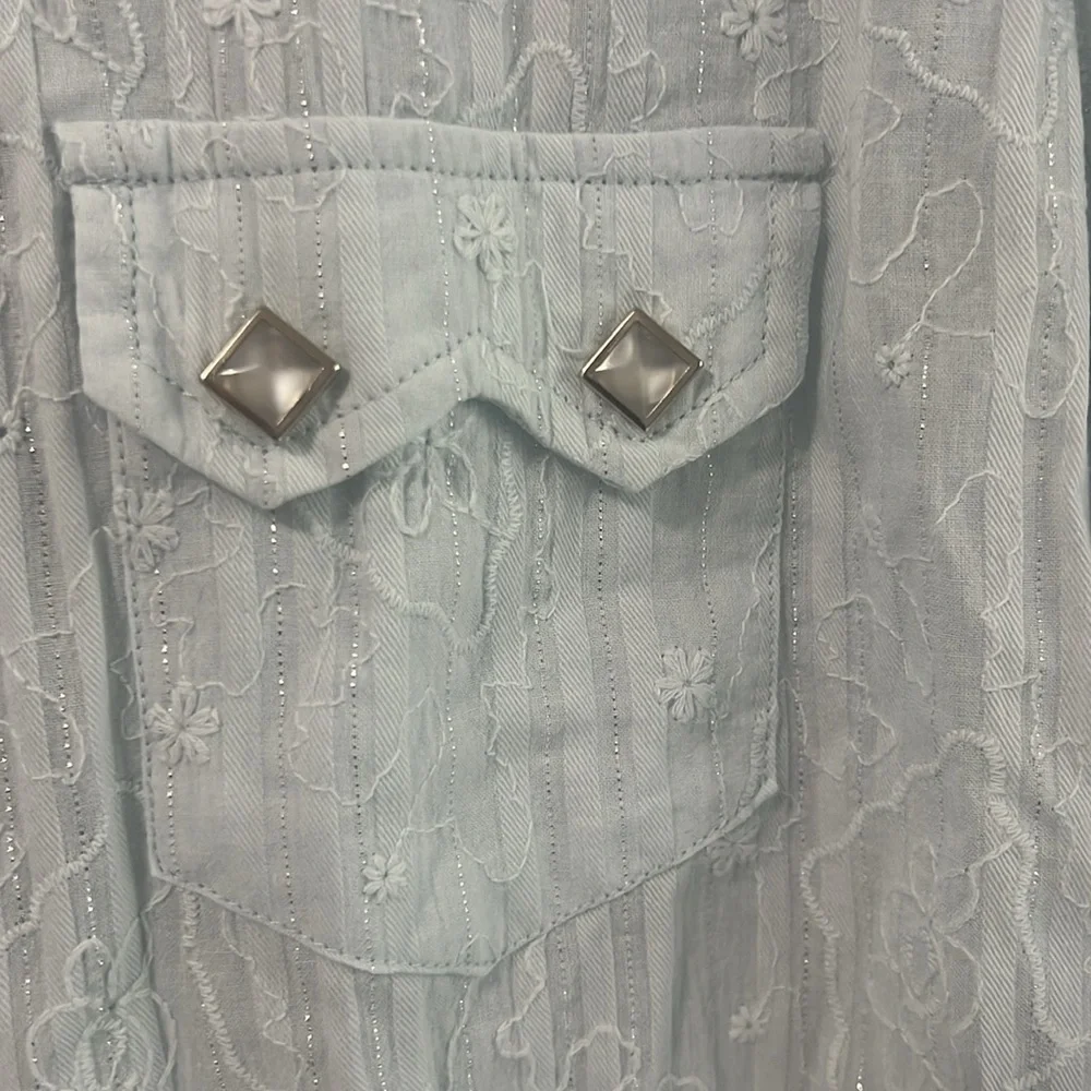 Roper White Button Down Shirt for Women - Picture 3 of 3